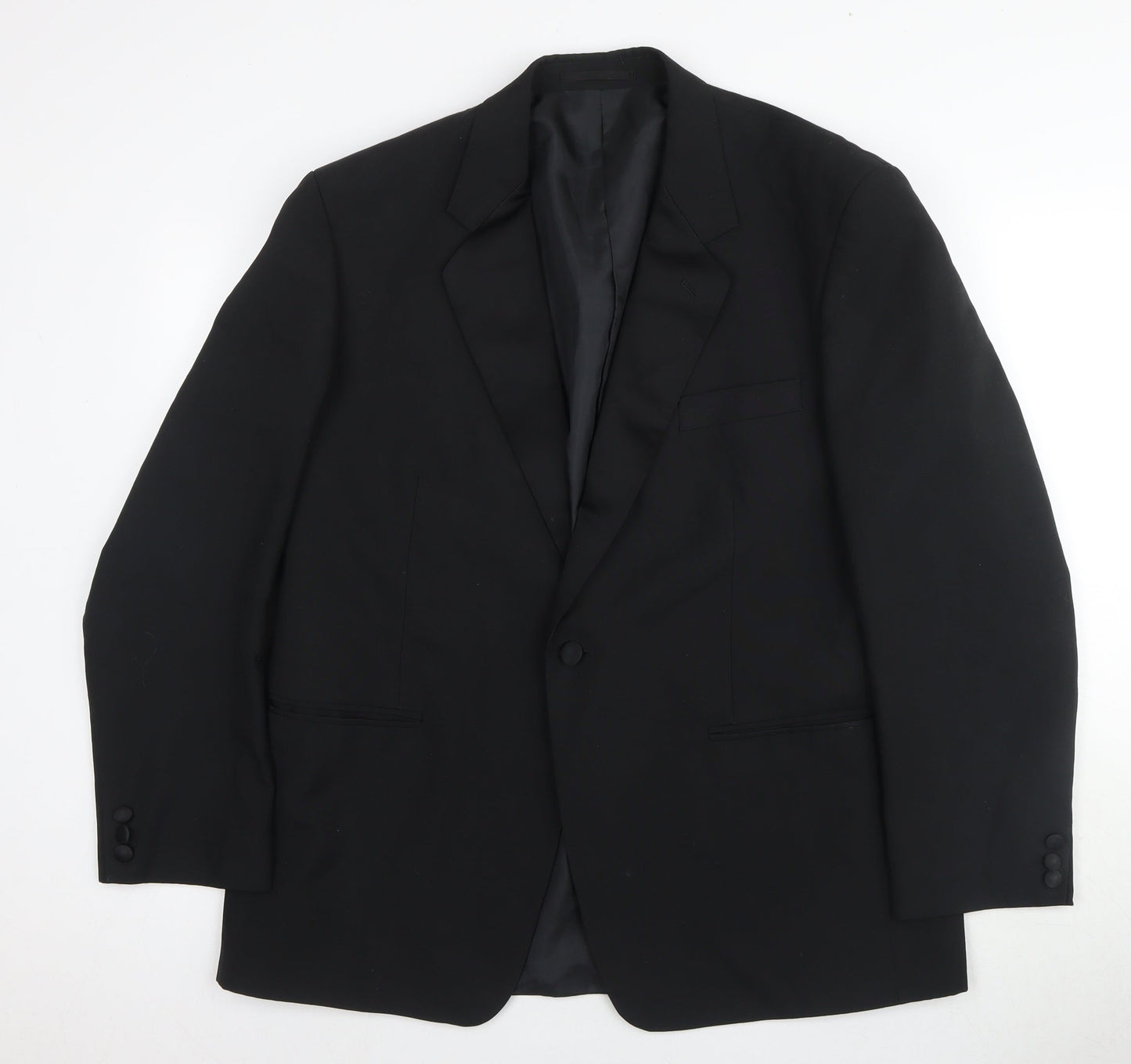 First Avenue Men's Black Regular Fit Blazer, Size 44R
