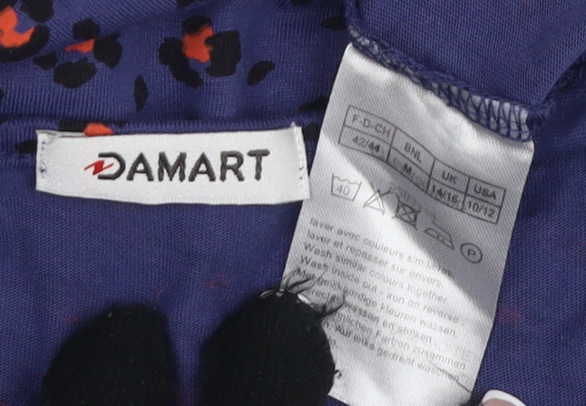 Womens UK Size 12 Damart Blue Basic Blouse