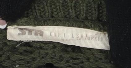 STR Green Knit Pullover Jumper Women Boat Neck Size L