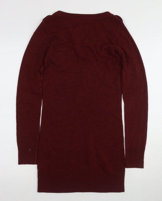 Dorothy Perkins Women's Red Jumper Dress Size 10