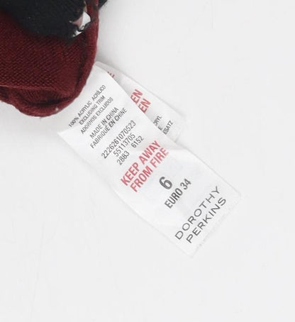 Dorothy Perkins Women's Red Jumper Dress Size 10