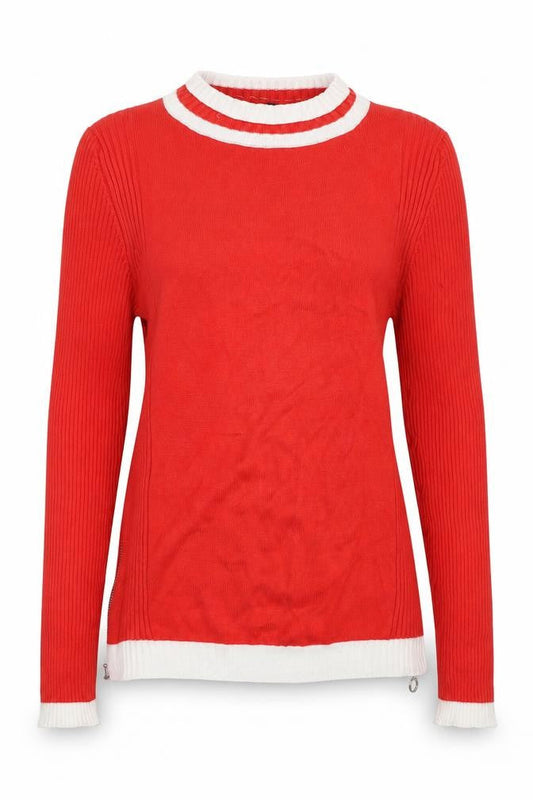 Womens UK Size 10 Marks and Spencer Red Ringer Jersey