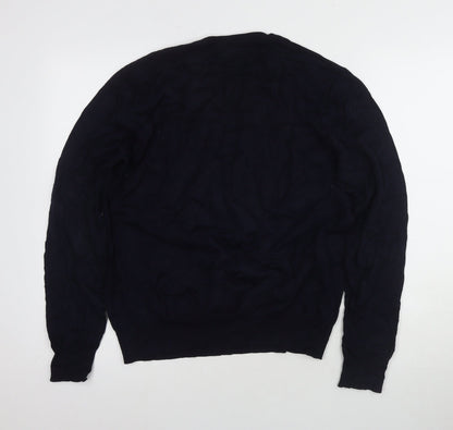 Christiano Balducci Men's Black V-Neck Pullover Jumper M
