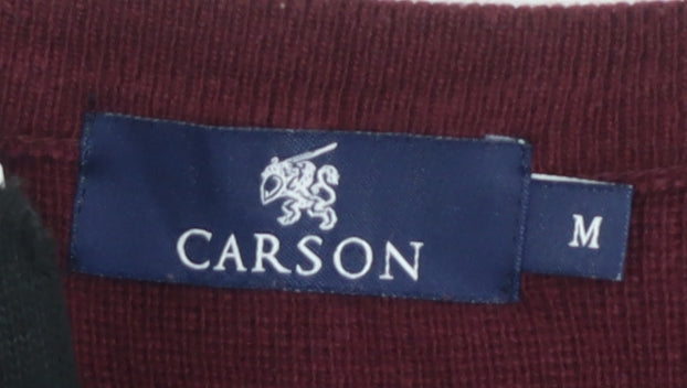 Carson Men’s Red V-Neck Pullover Jumper M