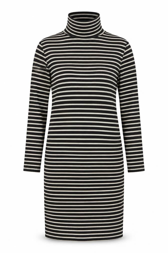 Next Women's Black Stripe Sheath Dress Size 8