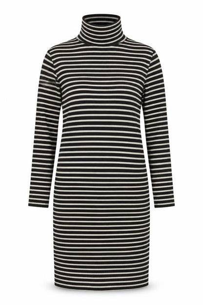 Next Women's Black Stripe Sheath Dress Size 8