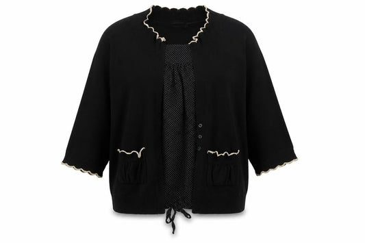 Per Una Women's Black Kimono Style Top Size 14