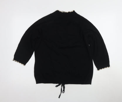 Per Una Women's Black Kimono Style Top Size 14