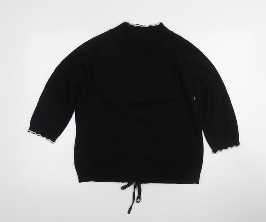 Per Una Women's Black Kimono Style Top Size 14