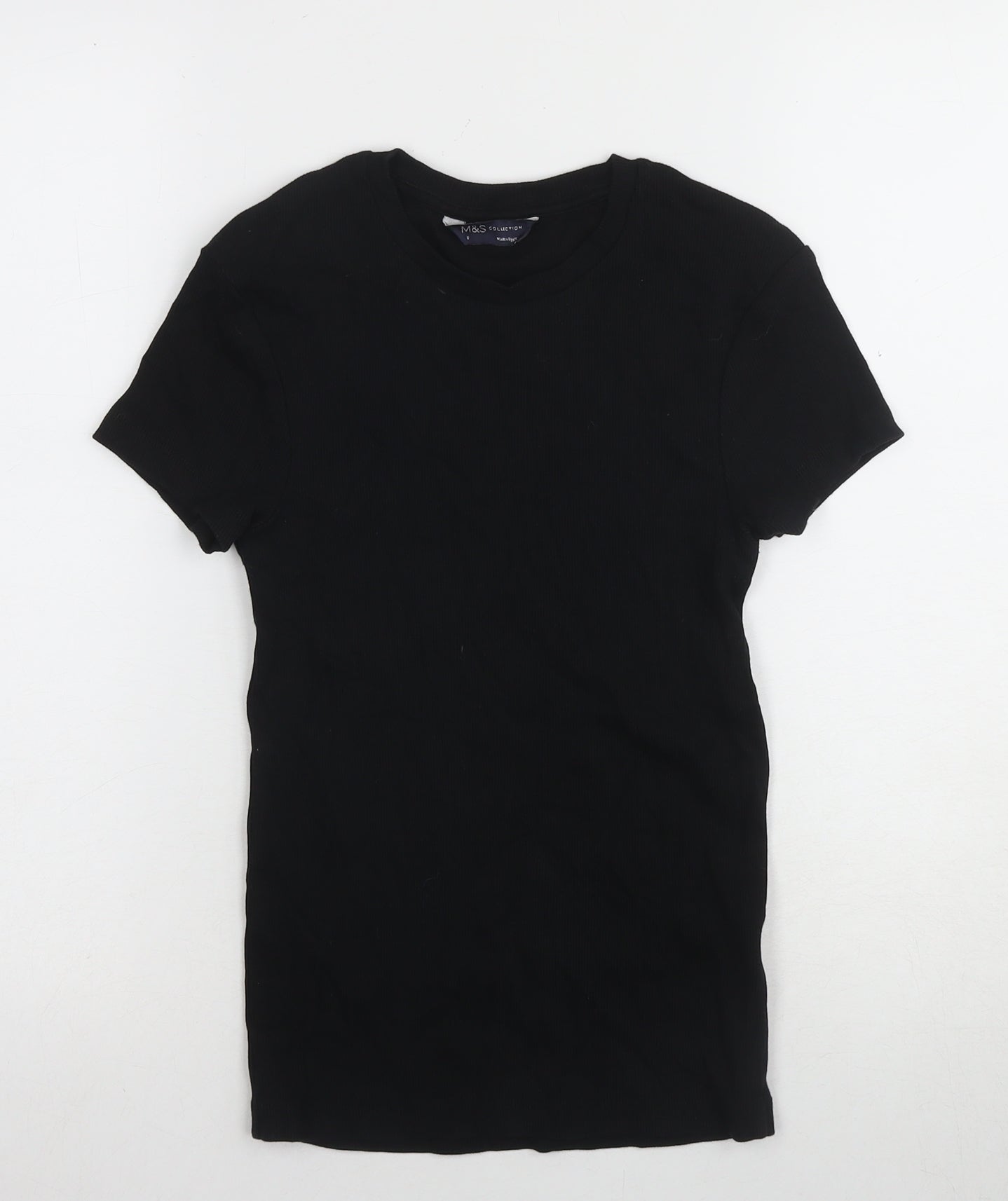 Womens UK Size 12 Marks and Spencer Black Basic T-Shirt