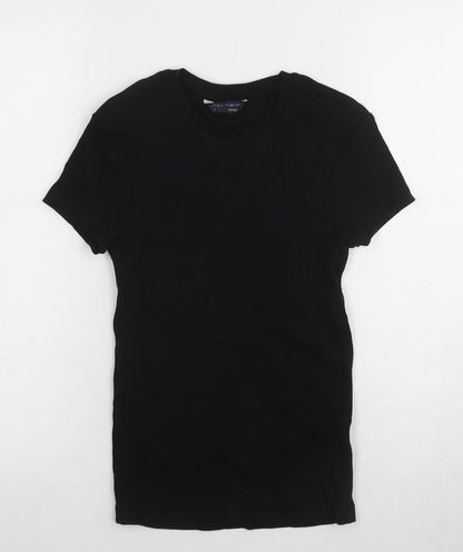 Womens UK Size 12 Marks and Spencer Black Basic T-Shirt