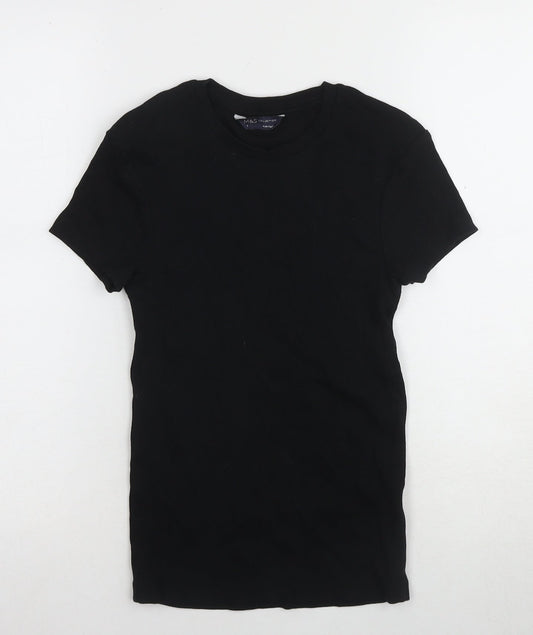 Womens UK Size 12 Marks and Spencer Black Basic T-Shirt