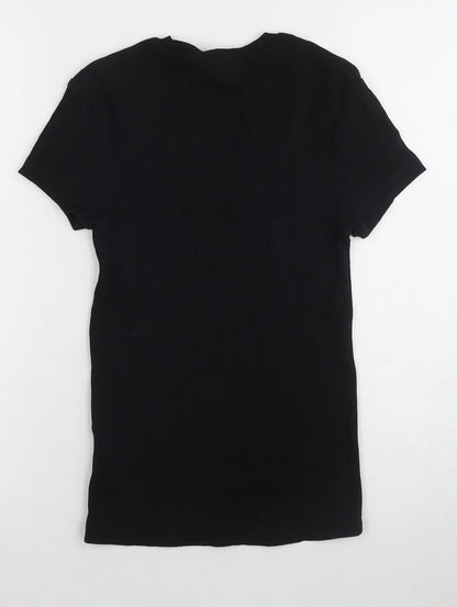 Womens UK Size 12 Marks and Spencer Black Basic T-Shirt