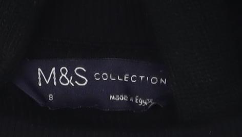 Womens UK Size 12 Marks and Spencer Black Basic T-Shirt
