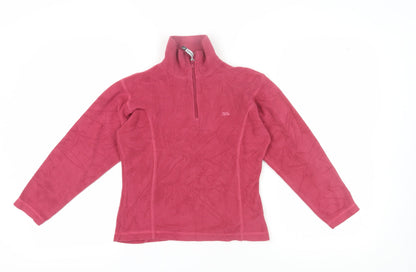 Trespass Girls Red Fleece Pullover Sweatshirt 11 Years