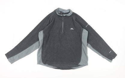 Trespass Grey Unisex Henley Sweatshirt M, 1/2 Zip, Outdoor Casual
