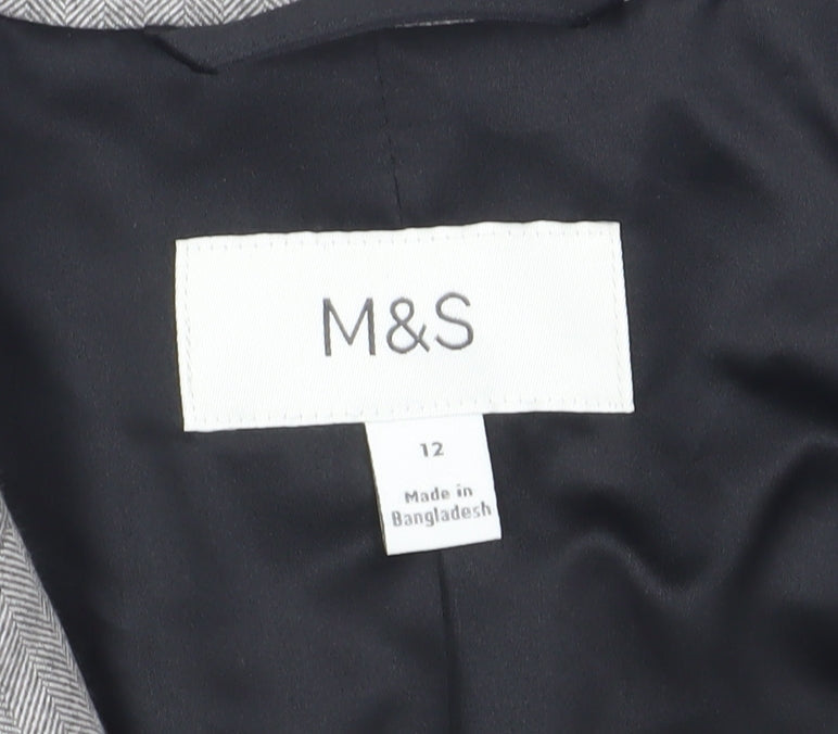 Marks and Spencer Womens Grey Size 12 Suit Jacket