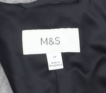 Marks and Spencer Womens Grey Size 12 Suit Jacket