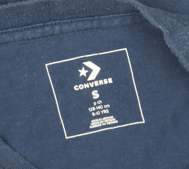 Converse Boys Blue T-Shirt Graphic Logo S