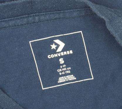 Converse Boys Blue T-Shirt Graphic Logo S