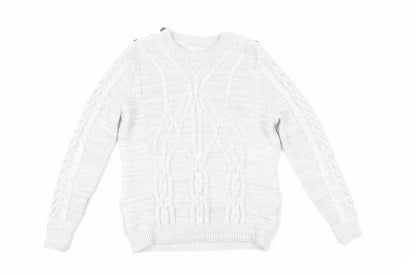 Womens UK Size 12 Red Herring White Jumper Jumper