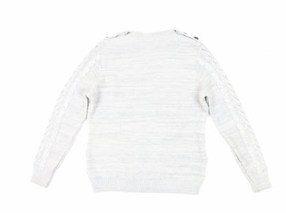 Womens UK Size 12 Red Herring White Jumper Jumper