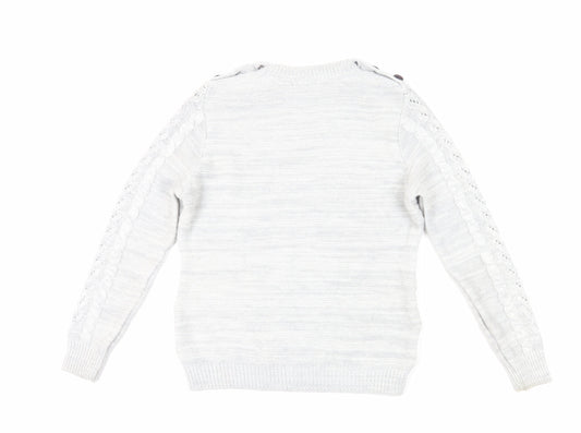 Womens UK Size 12 Red Herring White Jumper Jumper