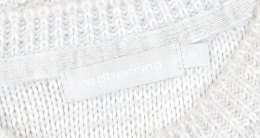 Womens UK Size 12 Red Herring White Jumper Jumper