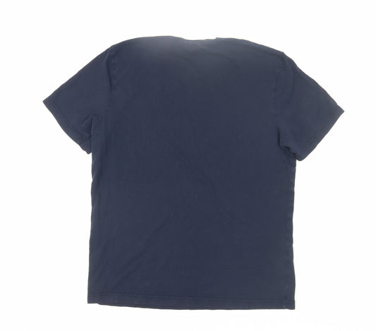 Reebok Men's Blue Medium Logo T-Shirt