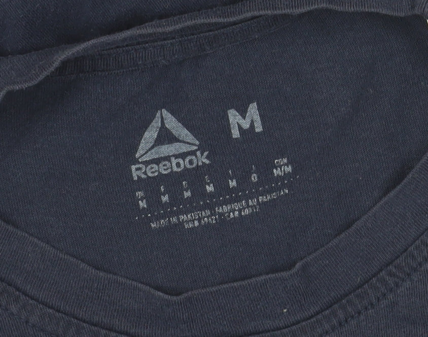 Reebok Men's Blue Medium Logo T-Shirt