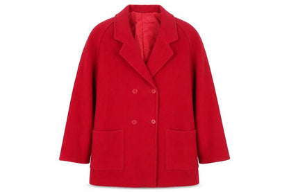 Womens UK Size 14 Planet Red Pea Coat