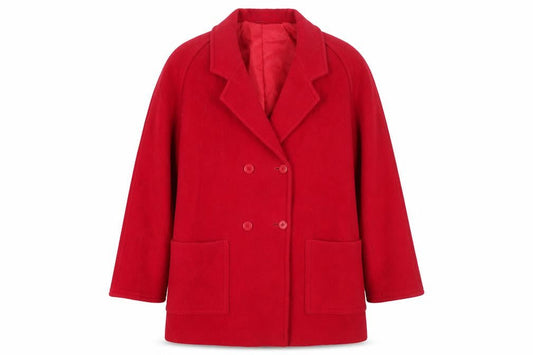 Womens UK Size 14 Planet Red Pea Coat