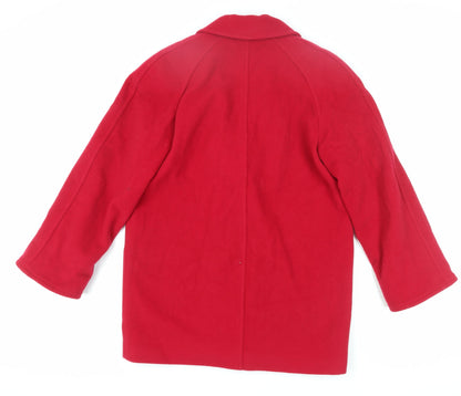 Womens UK Size 14 Planet Red Pea Coat