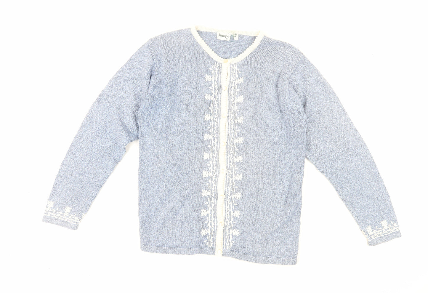 Jumpe Women's Blue V-Neck Cardigan M