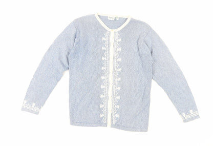 Jumpe Women's Blue V-Neck Cardigan M