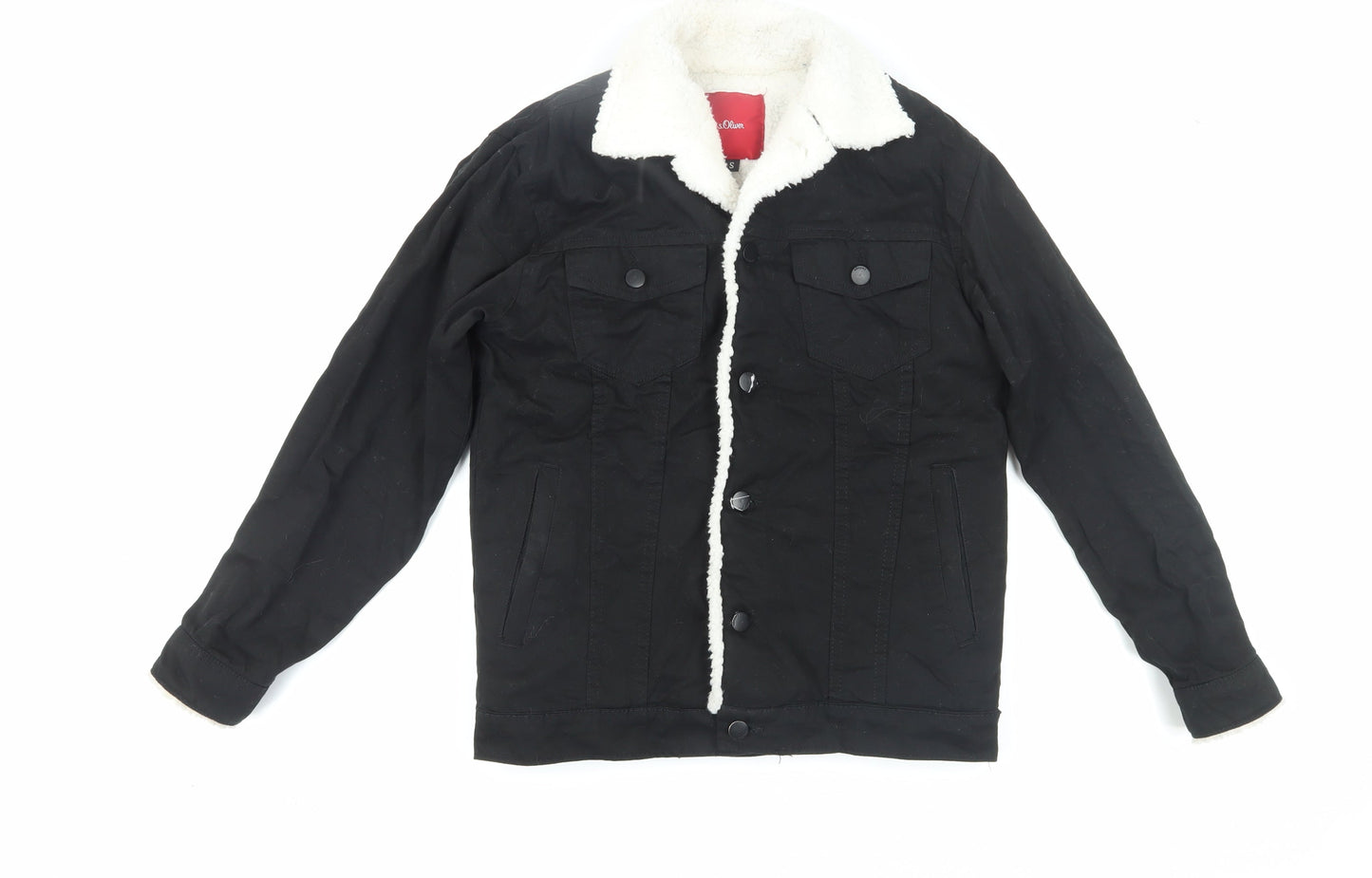 Mens UK Size S s.Oliver Black Bomber Jacket