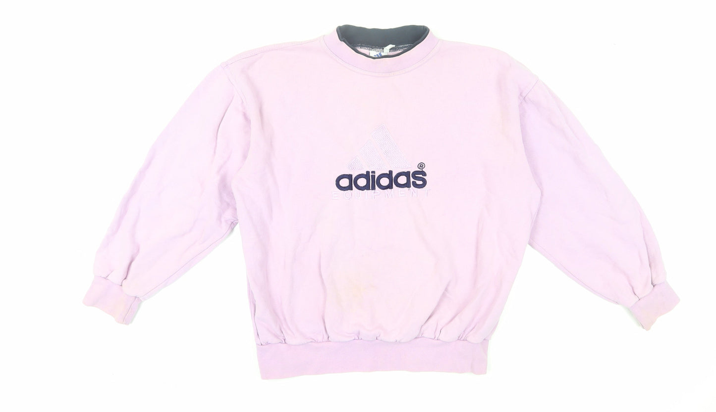 Adidas Women's Pink Logo Sweatshirt Size S