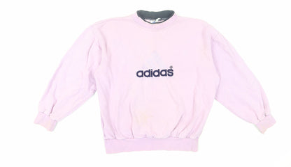 Adidas Women's Pink Logo Sweatshirt Size S