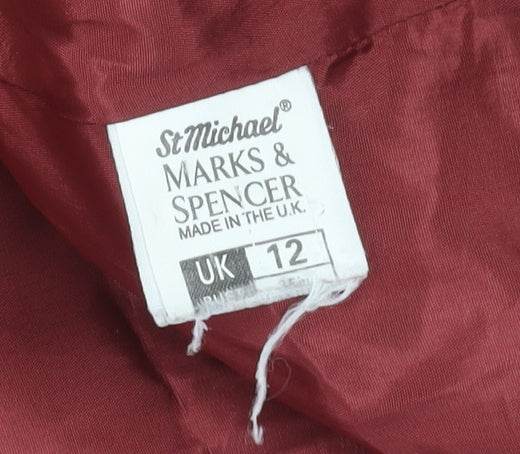 Marks and Spencer Women's Red Double-Breasted Blazer Size 12