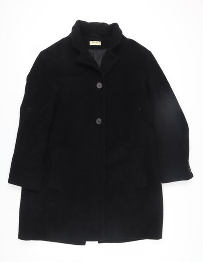 Womens UK Size 14 Kaliko Black Overcoat
