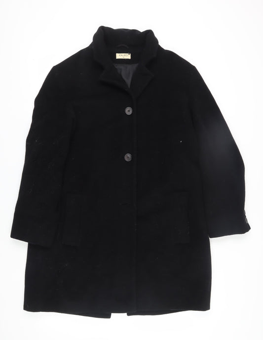 Womens UK Size 14 Kaliko Black Overcoat