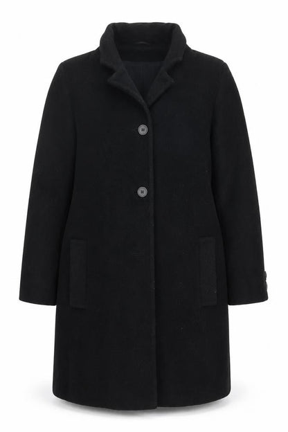 Womens UK Size 14 Kaliko Black Overcoat