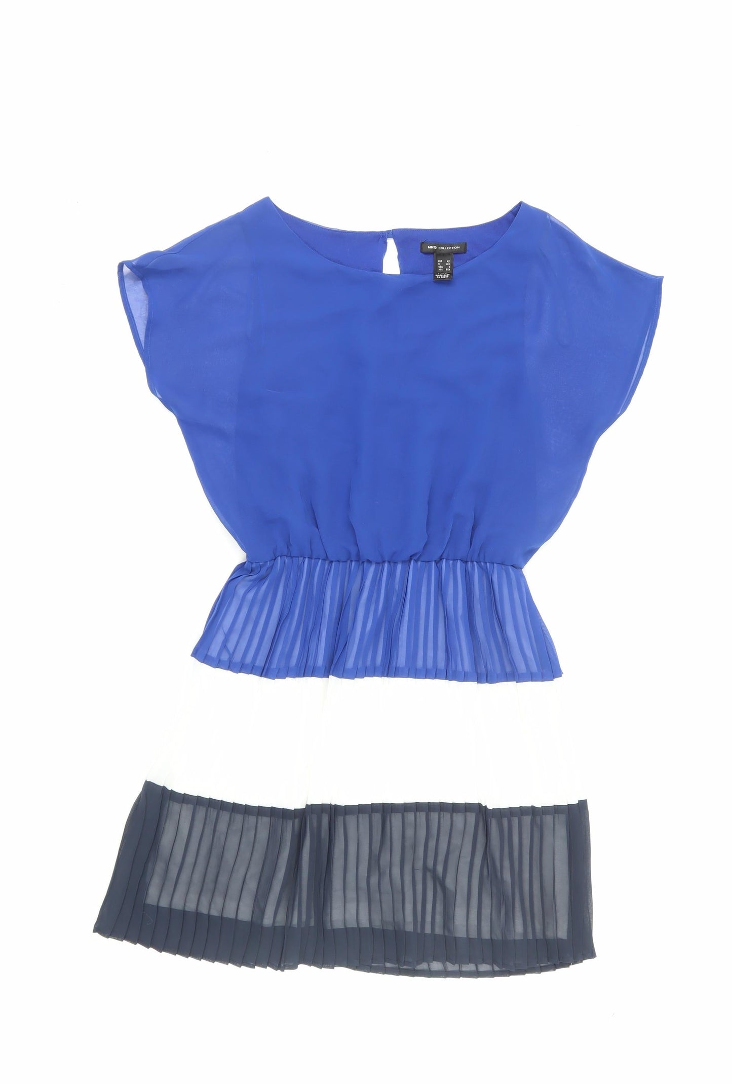 MNG Collection Women's Blue XS Pleated Dress
