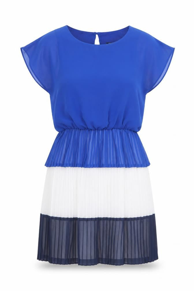 MNG Collection Women's Blue XS Pleated Dress