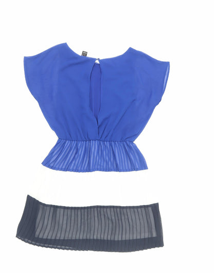 MNG Collection Women's Blue XS Pleated Dress