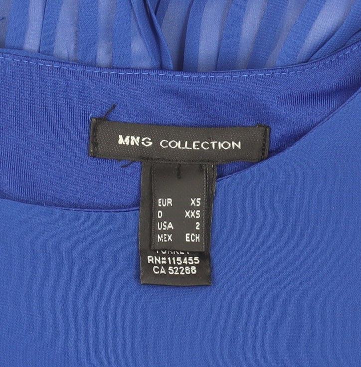 MNG Collection Women's Blue XS Pleated Dress