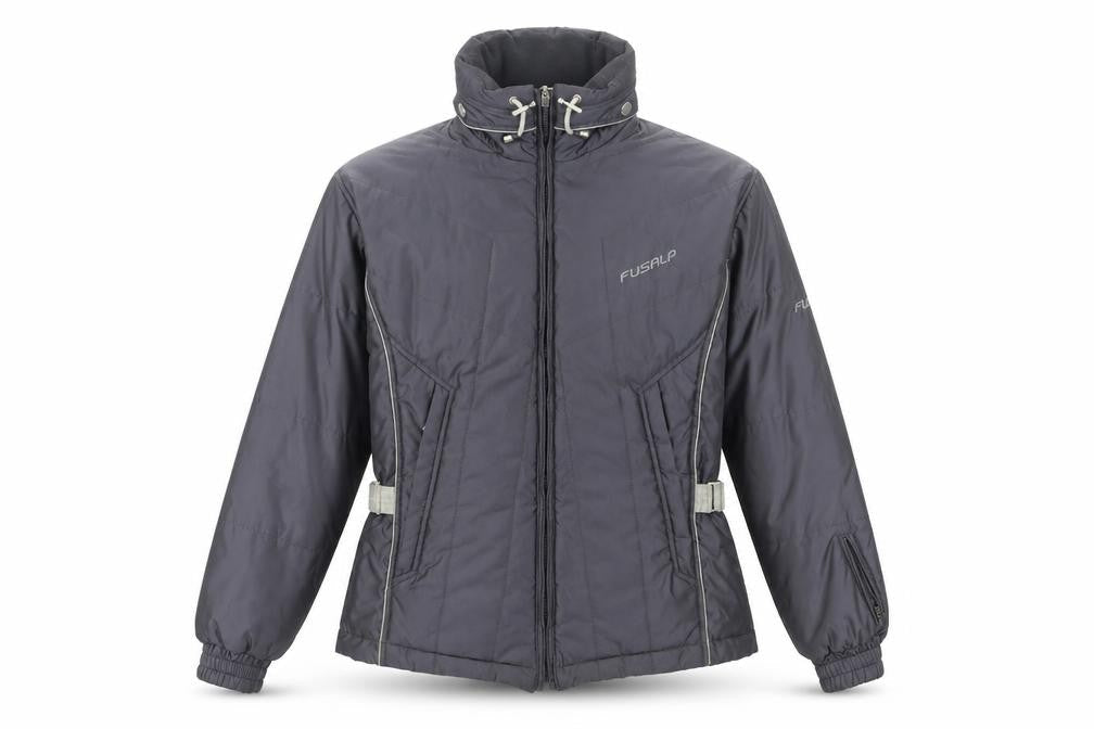 Fusalp Womens Grey Puffer Jacket, Size 12, Winter Casual