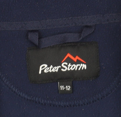 Peter Storm Boys Blue Fleece Sweatshirt 11-12 Years 1/2 Zip