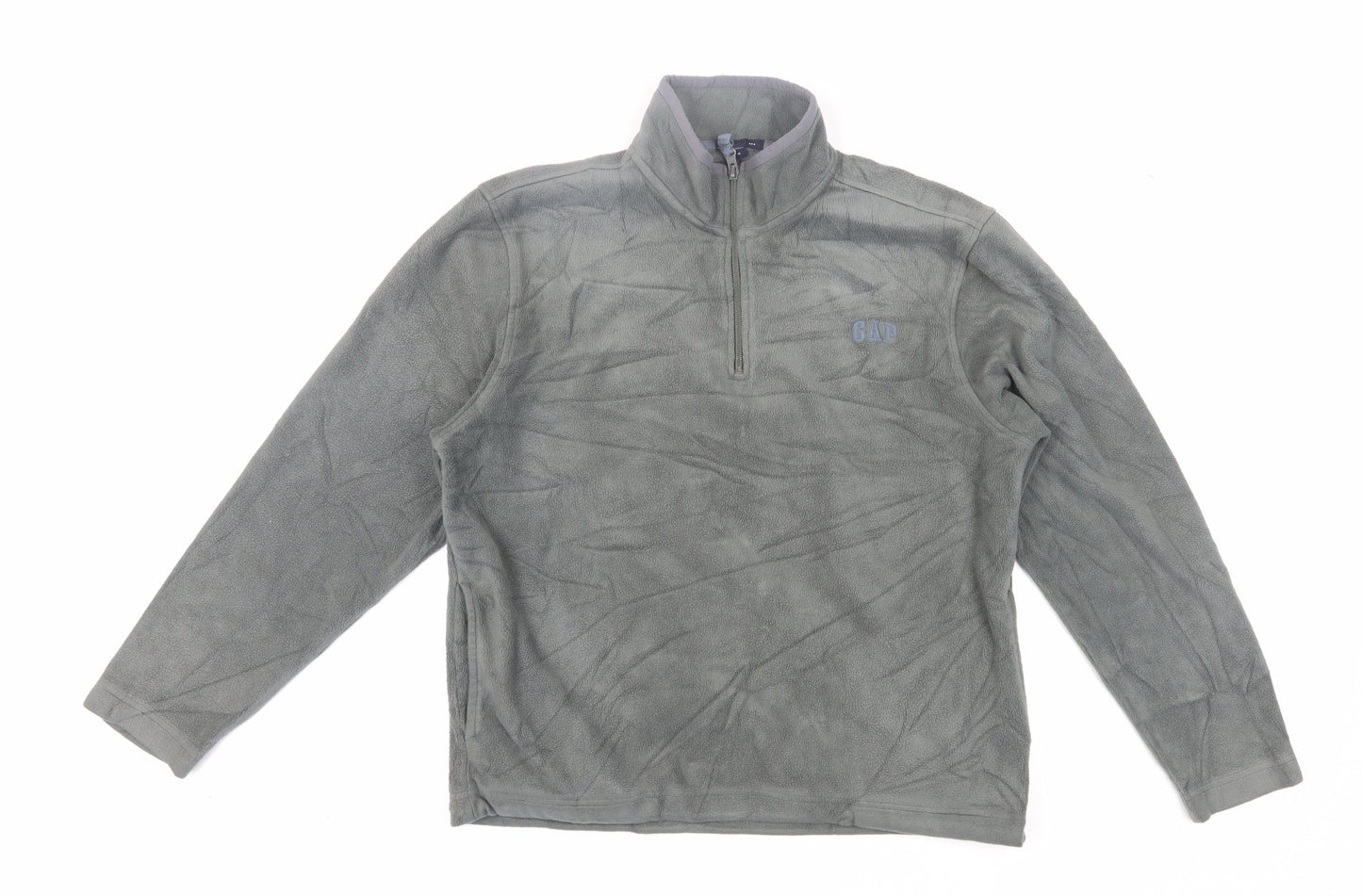 Mens UK Size M Gap Green 1/4 Zip Sweatshirt