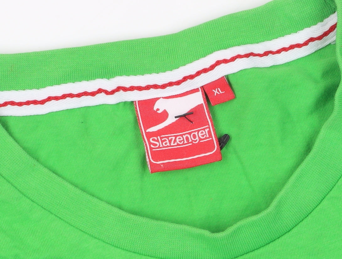 Slazenger Men's XL Green Crew Neck T-Shirt